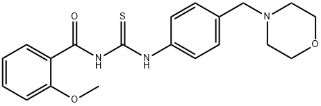 2-methoxy-N-{[4-(morpholin-4-ylmethyl)phenyl]carbamothioyl}benzamide Struktur