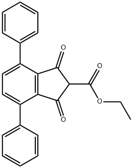 1,3-DIOXO-4,7-DIPHENYL-INDAN-2-CARBOXYLIC ACID ETHYL ESTER Struktur