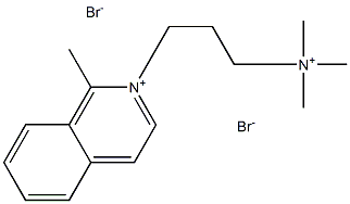 TRIMETHYL-[3-(1-METHYLISOQUINOLIN-2-IUM-2-YL)PROPYL]AZANIUM DIBROMIDE, 64047-58-1, 结构式