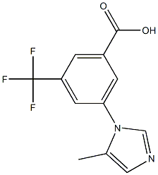 3-(5-methyl-1H-imidazol-1-yl)-5-(trifluoromethyl)benzoic acid 结构式