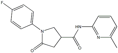 1-(4-fluorophenyl)-N-(6-methylpyridin-2-yl)-5-oxopyrrolidine-3-carboxamide Structure