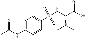(2S)-2-(4-Acetamidobenzenesulfonamido)-3-methylbutanoic acid Struktur