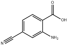 2-氨基-4-氰基苯甲酸, 64630-00-8, 结构式