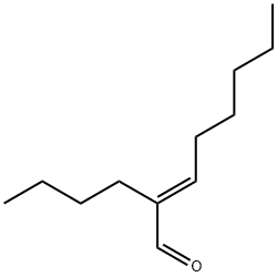 (E)-2-butyloct-2-enal 结构式