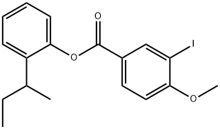 2-(butan-2-yl)phenyl 3-iodo-4-methoxybenzoate 结构式