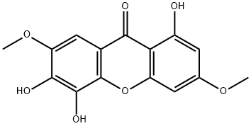 1,5,6-Trihydroxy-3,7-dimethoxyxanthone Struktur