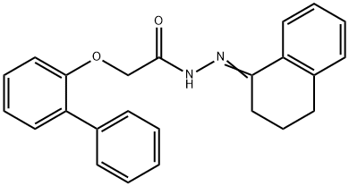 2-(2-biphenylyloxy)-N'-(3,4-dihydro-1(2H)-naphthalenylidene)acetohydrazide Structure