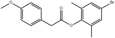 4-bromo-2,6-dimethylphenyl (4-methoxyphenyl)acetate Structure