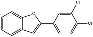 2-(3,4-Dichlorophenyl)-benzofuran Struktur