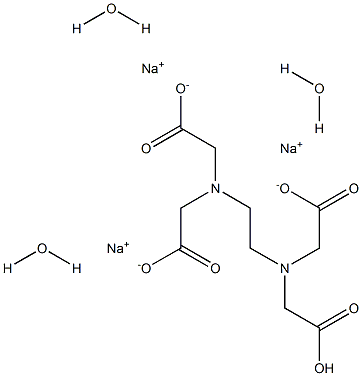 Ethylenediaminetetraacetic acid trisodium salt trihydrate Struktur