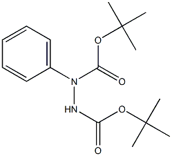 di-tert-butyl 1-phenylhydrazine-1,2-dicarboxylate, 65578-58-7, 结构式