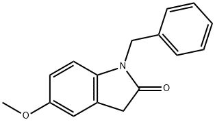 1-benzyl-5-methoxy-2,3-dihydro-1H-indol-2-one,65836-82-0,结构式