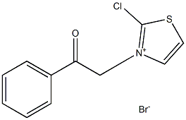 2-Chloro-3-(2-oxo-2-phenylethyl)thiazol-3-ium bromide 结构式