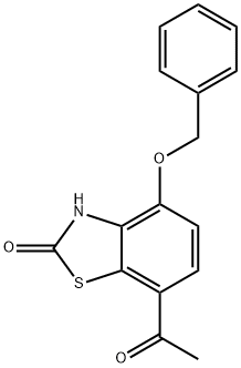 7-acetyl-4-(benzyloxy)-1,3-benzothiazol-2(3H)-one, 662111-34-4, 结构式