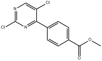 Methyl 4-(2,5-Dichloro-4-pyrimidinyl)benzoate 化学構造式