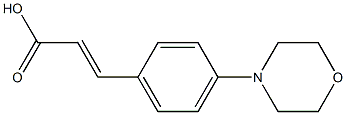 2-Propenoic acid, 3-[4-(4-morpholinyl)phenyl]-
 Structure