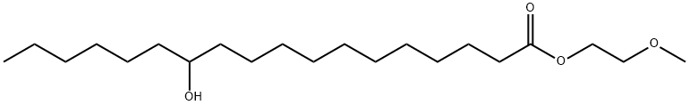 12-羟基十八烷酸 2-甲氧基乙酯, 6641-84-5, 结构式