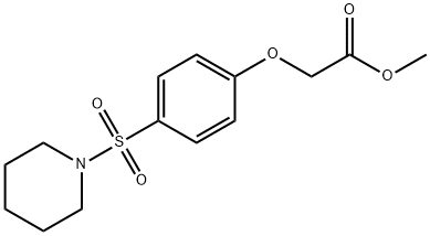 methyl 2-(4-(piperidin-1-ylsulfonyl)phenoxy)acetate Struktur