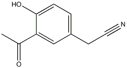 4-hydroxy-3-acetylphenylacetonitrile Struktur