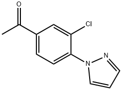 1-(3-Chloro-4-(1H-pyrazol-1-yl)phenyl)ethanone Structure