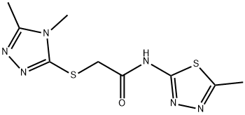 2-[(4,5-dimethyl-4H-1,2,4-triazol-3-yl)sulfanyl]-N-(5-methyl-1,3,4-thiadiazol-2-yl)acetamide Structure