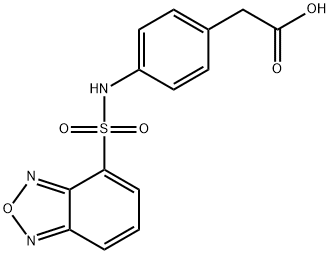 2-(4-(benzo[c][1,2,5]oxadiazole-4-sulfonamido)phenyl)acetic acid Struktur