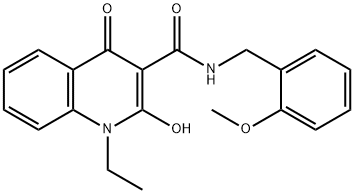 1-ethyl-2-hydroxy-N-(2-methoxybenzyl)-4-oxo-1,4-dihydroquinoline-3-carboxamide Structure