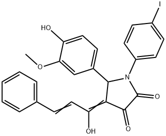 671767-94-5 (E)-5-(4-hydroxy-3-methoxyphenyl)-4-((E)-1-hydroxy-3-phenylallylidene)-1-(4-iodophenyl)pyrrolidine-2,3-dione