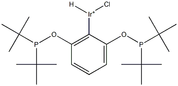 2,6-ビス(ジ-tert-ブチルホスフィノキシ)フェニルクロロヒドロイリジウム(III) 化学構造式