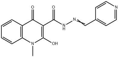 (E)-2-hydroxy-1-methyl-4-oxo-N'-(pyridin-4-ylmethylene)-1,4-dihydroquinoline-3-carbohydrazide Structure