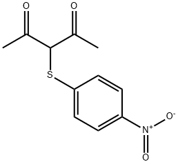 3-(4-NITRO-PHENYLSULFANYL)-PENTANE-2,4-DIONE, 67302-30-1, 结构式