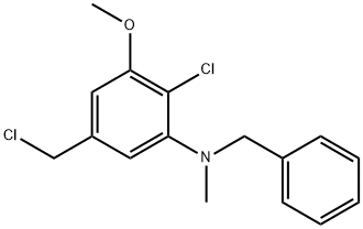 N-Benzyl-2-chloro-5-(chloromethyl)-3-methoxy-N-methylaniline 结构式