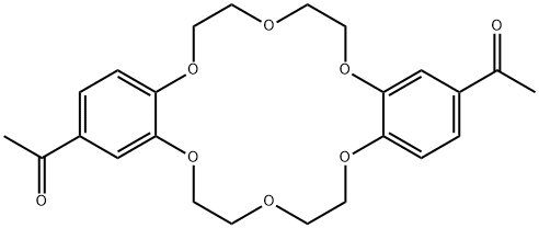 1,1'-(6,7,9,10,17,18,20,21-octahydrodibenzo[b,k][1,4,7,10,13,16]hexaoxacyclooctadecine-2,13-diyl)diethanone 化学構造式