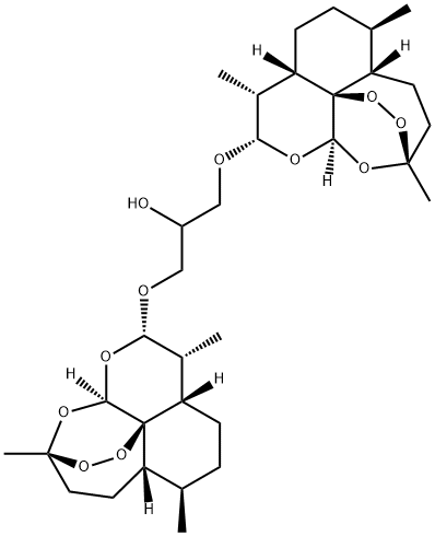 2-Propanol, 1,3-bis[[(3R,5aS,6R,8aS,9R,10S,12R,12aR)-decahydro-3,6,9-trimethyl-3,12-epoxy-12H-pyrano[4,3-j]-1,2-benzodioxepin-10-yl]oxy]- Structure