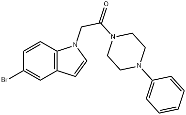 2-(5-bromo-1H-indol-1-yl)-1-(4-phenylpiperazin-1-yl)ethanone 结构式