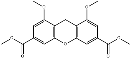 dimethyl 1,8-dimethoxy-9H-xanthene-3,6-dicarboxylate Structure
