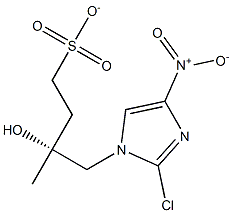 (R)-3-(2-chloro-4-nitro-1H-imidazol-1-yl)-2-hydroxy-2-methylpropylmethanesulfonate Struktur