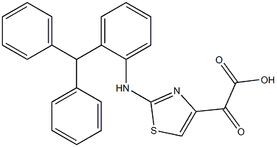 2-(2-((2-benzhydrylphenyl)amino)thiazol-4-yl)-2-oxoacetic acid Struktur