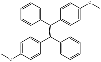 1,2-ビス(4-メトキシフェニル)-1,2-ジフェニルエテン 化学構造式