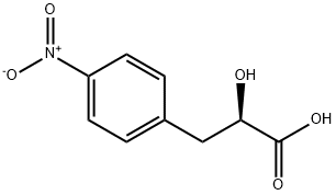(2R)-2-羟基-3-(4-硝基苯基)丙酸, 68671-47-6, 结构式
