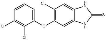 5-chloro-6-(2,3-dichorophenoxy)-2-thio-1H-benzimidazole Struktur