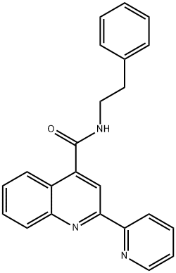 N-(2-phenylethyl)-2-(pyridin-2-yl)quinoline-4-carboxamide Struktur