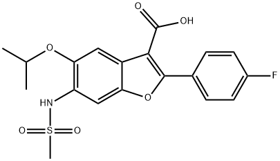 691857-10-0 2-(4-氟苯基)-5-异丙氧基-6-(甲基磺酰氨基)苯并呋喃-3-羧酸