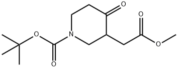 tert-butyl 3-((methoxycarbonyl)methyl)-4-oxopiperidine-1-carboxylate Structure