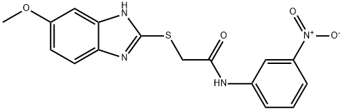 2-[(5-methoxy-1H-benzimidazol-2-yl)sulfanyl]-N-(3-nitrophenyl)acetamide Structure