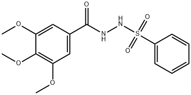 1-(PHENYLSULFONYL)-2-(3,4,5-TRIMETHOXYBENZOYL)HYDRAZINE, 6948-63-6, 结构式
