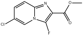 6-Chloro-3-fluoro-imidazo[1,2-a]pyridine-2-carboxylic acid methyl ester Struktur