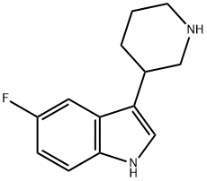 5-fluoro-3-(piperidin-3-yl)-1H-indole Structure