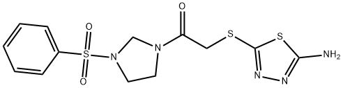 695217-54-0 2-[(5-amino-1,3,4-thiadiazol-2-yl)sulfanyl]-1-[3-(phenylsulfonyl)imidazolidin-1-yl]ethanone