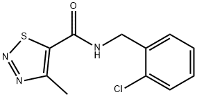 N-(2-chlorobenzyl)-4-methyl-1,2,3-thiadiazole-5-carboxamide 结构式